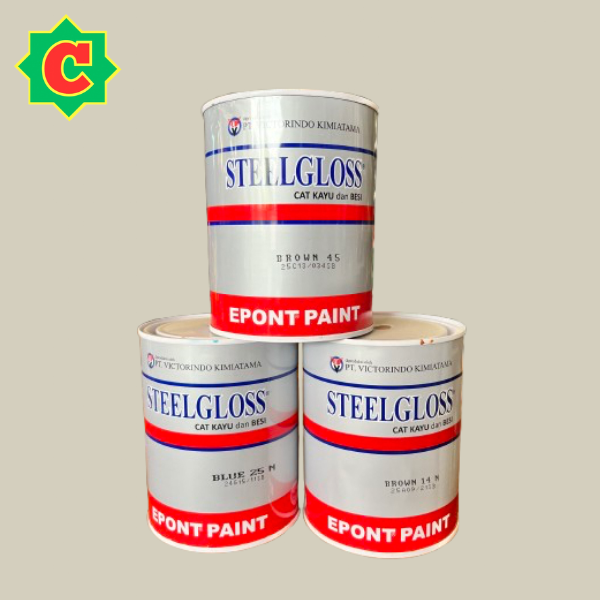 Cat Kayu Besi Steel Gloss Epont Paint Gold 1Lt / cat dico/ cat minyak