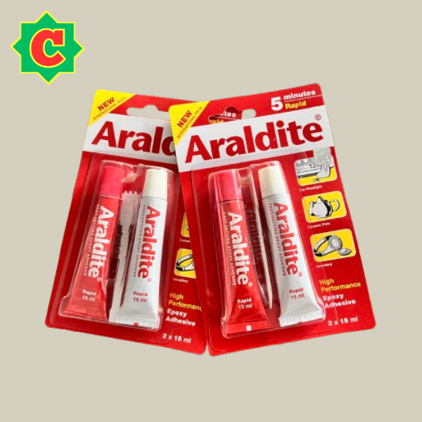 Araldite merah 30ml LEM KACA ORIGINAL