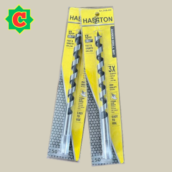 HASSTON 0410-013 Mata Bor Kayu Panjang 13mm x 230mm Wood Drill Auger Bits Bit