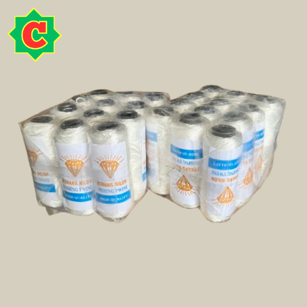 ( 12 Roll ) Benang Nilon Cap Diamond Putih / Benang Jahit Nylon / Benang Tukang Bangunan